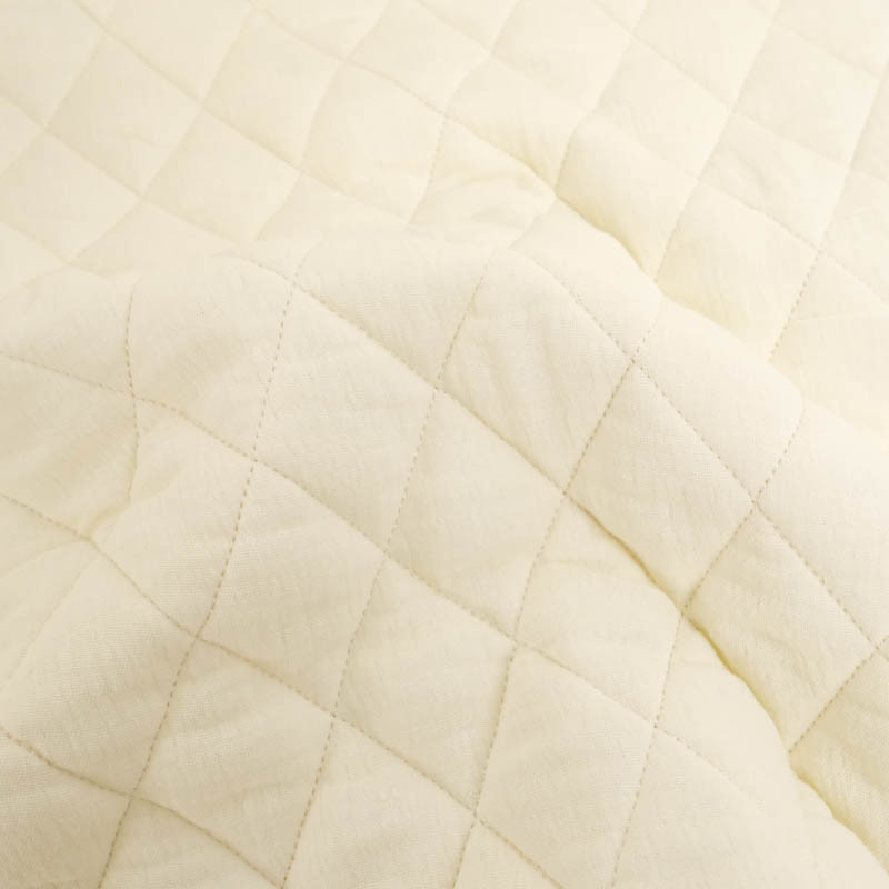 Double-Layered Quilted Gauze, Solid Ecru - Maison Klem